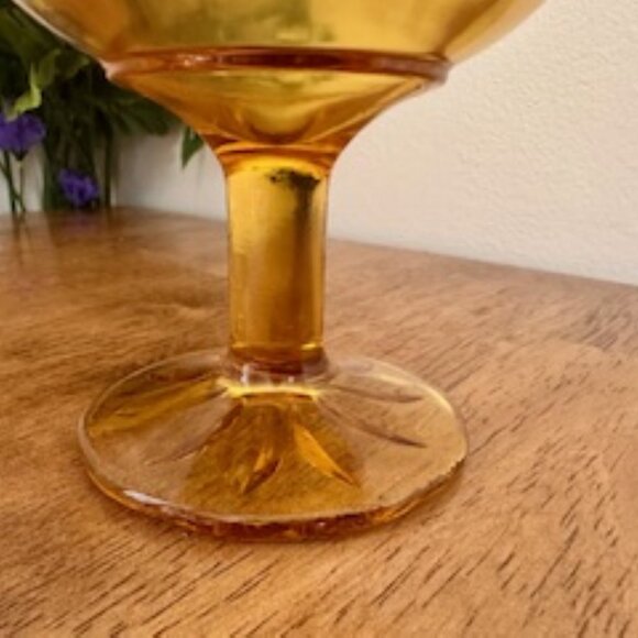 Vintage Bartlett Collins Amber Glass Goblet – 14 oz Stemmed Wine Glass‎ - Picture 5 of 7